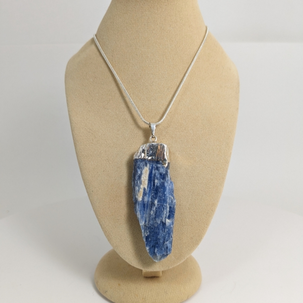 Kyanite Necklace, gemstone jewelry, gift idea, truth stone, throat chakra